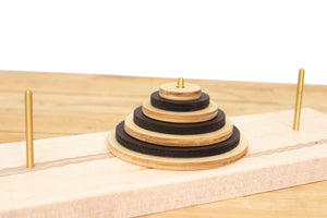 Tower of Hanoi Wood Puzzle, 7 Disc Classic Math Game
