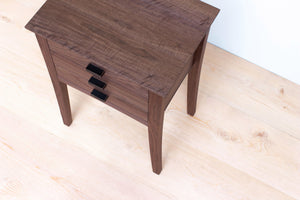 Contemporary Solid Wood Table, Kitchen or Dining Room Side Table, Cabinet, Silverware and Dinnerware Storage, Classic Credenza, Traditional Sideboard with Glass Doors. Available in Cherry, Walnut or Antique/Reclaimed Chestnut with Custom Engraving Option. Handmade in Pennsylvania by James Becker. Free USA Shipping.