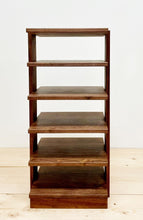 Load image into Gallery viewer, End Table Bookshelf, Bookcase, Book Rack, Compact Organizer, Side or End Table, Lamp Stand with 4, 5 or 6 tiered shelves. Traditional Living Room or Bedroom Furniture made of Solid Walnut Wood. Handmade in Pennsylvania by James Becker. Free USA Shipping.