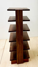 Load image into Gallery viewer, End Table Bookshelf, Bookcase, Book Rack, Compact Organizer, Side or End Table, Lamp Stand with 4, 5 or 6 tiered shelves. Traditional Living Room or Bedroom Furniture made of Solid Walnut Wood. Handmade in Pennsylvania by James Becker. Free USA Shipping.