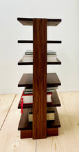 Load image into Gallery viewer, End Table Bookshelf, Bookcase, Book Rack, Compact Organizer, Side or End Table, Lamp Stand with 4, 5 or 6 tiered shelves. Traditional Living Room or Bedroom Furniture made of Solid Walnut Wood. Handmade in Pennsylvania by James Becker. Free USA Shipping.