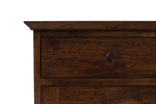 Load image into Gallery viewer, Handmade Contemporary Solid Wood Buffet, Kitchen or Dining Room Cabinet, Silverware and Dinnerware Storage, Classic Credenza, Traditional Sideboard with Glass Doors. Available in Cherry, Walnut or Antique/Reclaimed Chestnut with Custom Engraving Option. 