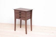 Load image into Gallery viewer, Contemporary Solid Wood Table, Kitchen or Dining Room Side Table, Cabinet, Silverware and Dinnerware Storage, Classic Credenza, Traditional Sideboard with Glass Doors. Available in Cherry, Walnut or Antique/Reclaimed Chestnut with Custom Engraving Option. Handmade in Pennsylvania by James Becker. Free USA Shipping.