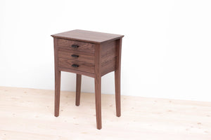 Contemporary Solid Wood Table, Kitchen or Dining Room Side Table, Cabinet, Silverware and Dinnerware Storage, Classic Credenza, Traditional Sideboard with Glass Doors. Available in Cherry, Walnut or Antique/Reclaimed Chestnut with Custom Engraving Option. Handmade in Pennsylvania by James Becker. Free USA Shipping.