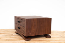 Load image into Gallery viewer, Handmade Solid Wood Silverware Chest, Classic Dinnerware Storage, Tabletop Flatware Box, Traditional Kitchen or Dining Room Furniture with Lined Drawers. Available in Cherry, Walnut or Antique/Reclaimed Chestnut with Custom Engraving Option.